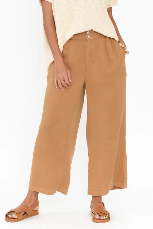 Rio Tan Lyocell Relaxed Pants sold by Blue Bungalow