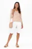 Megan Beige Stripe Cotton Long Sleeve Top sold by Blue Bungalow