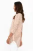 Megan Beige Stripe Cotton Long Sleeve Top sold by Blue Bungalow