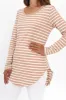 Megan Beige Stripe Cotton Long Sleeve Top sold by Blue Bungalow