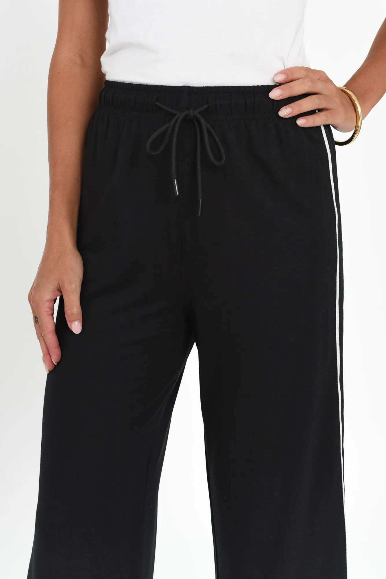Evelyn Black Contrast Trim Pants sold by Blue Bungalow product image thumbnail 5