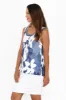 Katsia Blue Abstract Linen Cotton Tank sold by Blue Bungalow