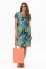 Sabina Blue Jungle Crinkle Cotton Dress sold by Blue Bungalow