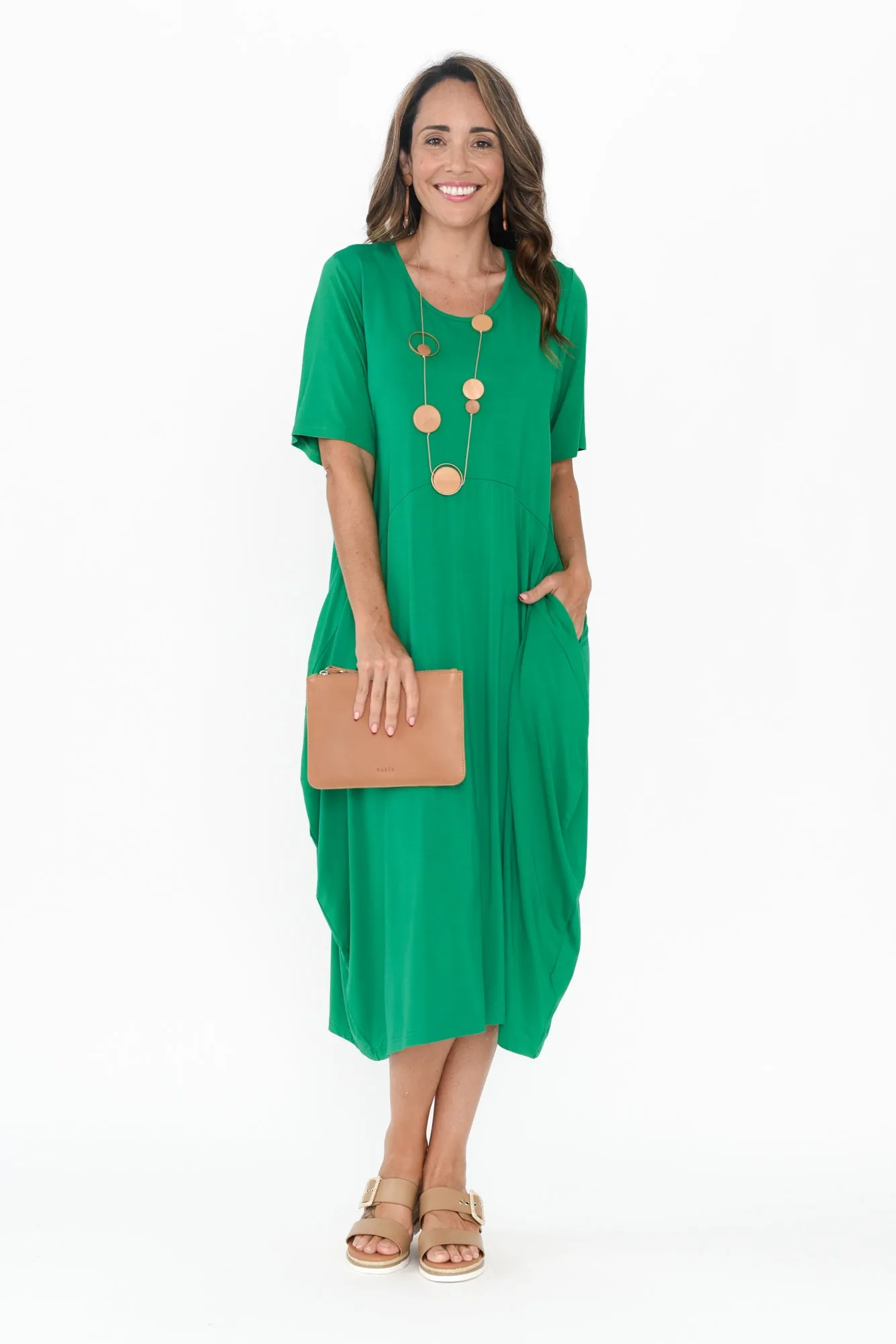 Samiya Green Bamboo Dress sold by Blue Bungalow
