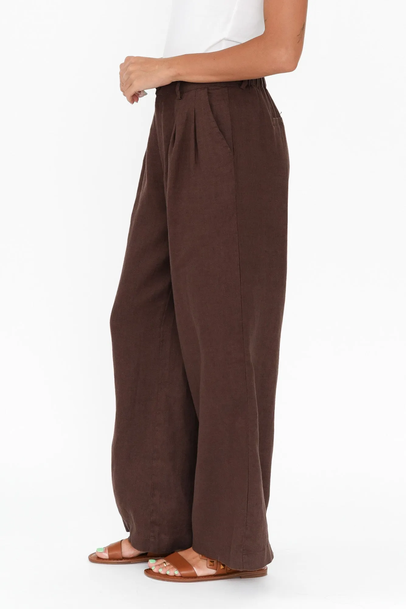 Pierra Brown Linen Pants sold by Blue Bungalow product image thumbnail 4