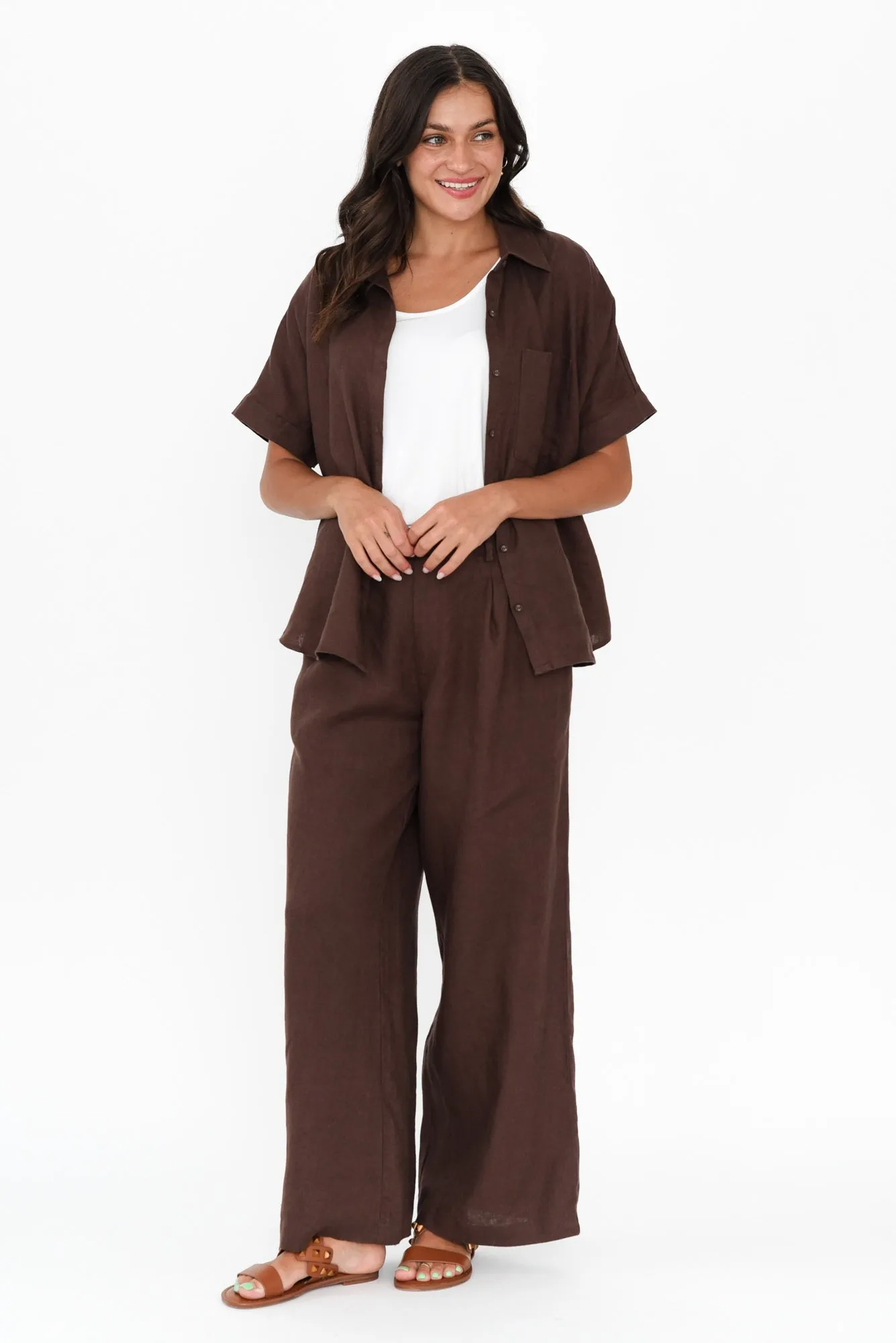 Pierra Brown Linen Pants sold by Blue Bungalow product image thumbnail 3