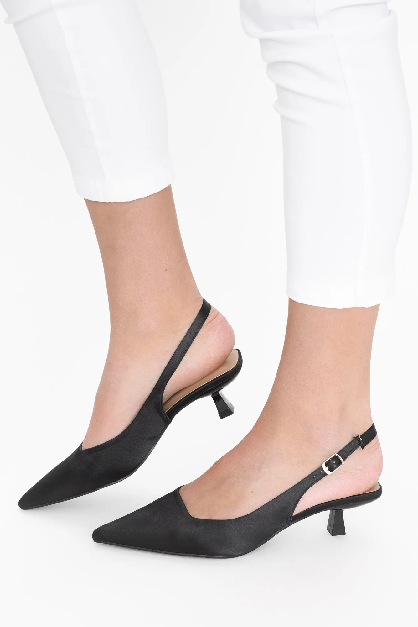 Wizz Black Slingback Heel sold by Blue Bungalow