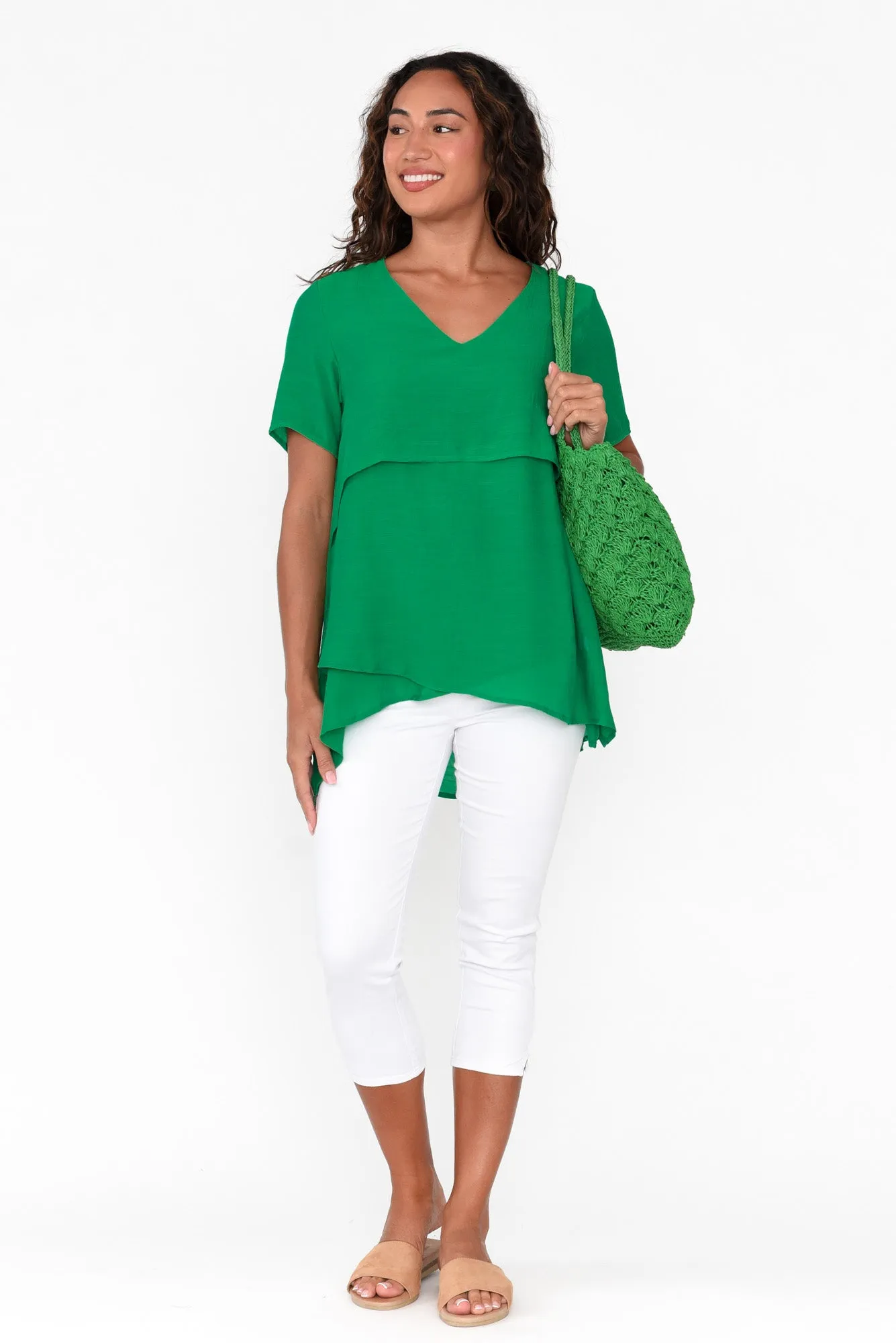 Alvina Green Layered Tunic Top sold by Blue Bungalow product image thumbnail 2