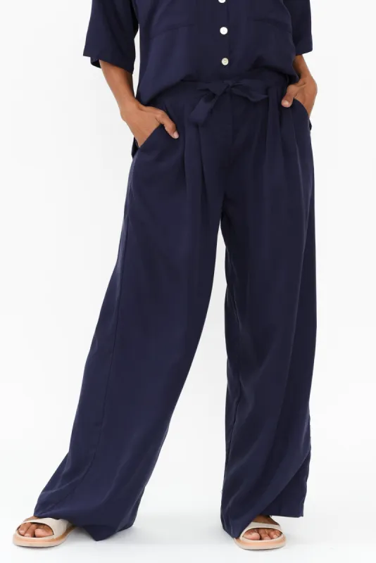 Klara Navy Wide Leg Pants sold by Blue Bungalow