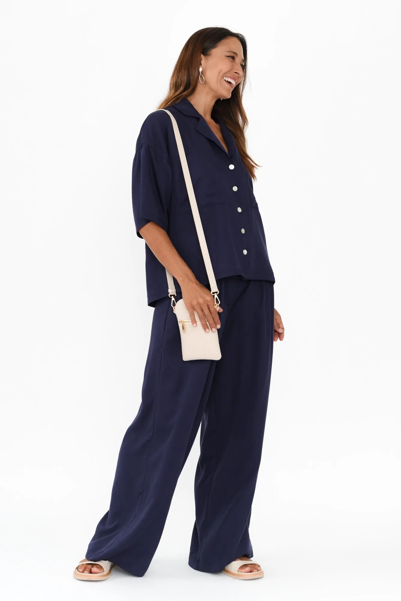 Lulu Navy Pocket Shirt sold by Blue Bungalow product image thumbnail 2