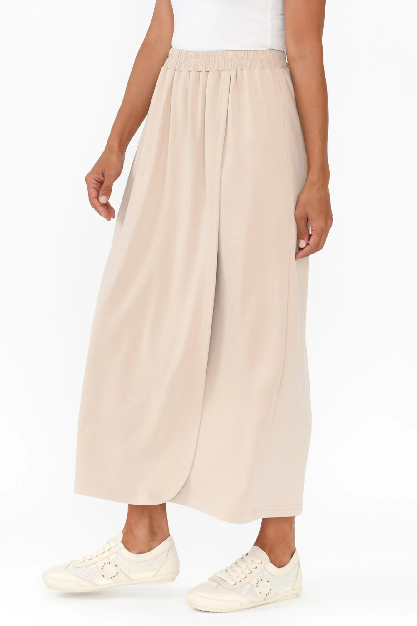 Polly Beige Wrap Pocket Skirt sold by Blue Bungalow product image thumbnail 4