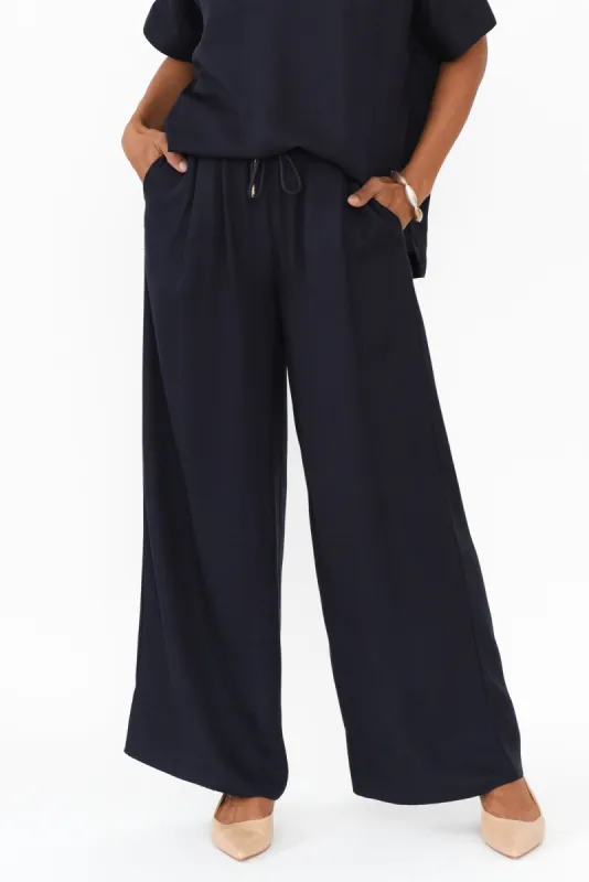 Fusion Navy Drawstring Pants sold by Blue Bungalow