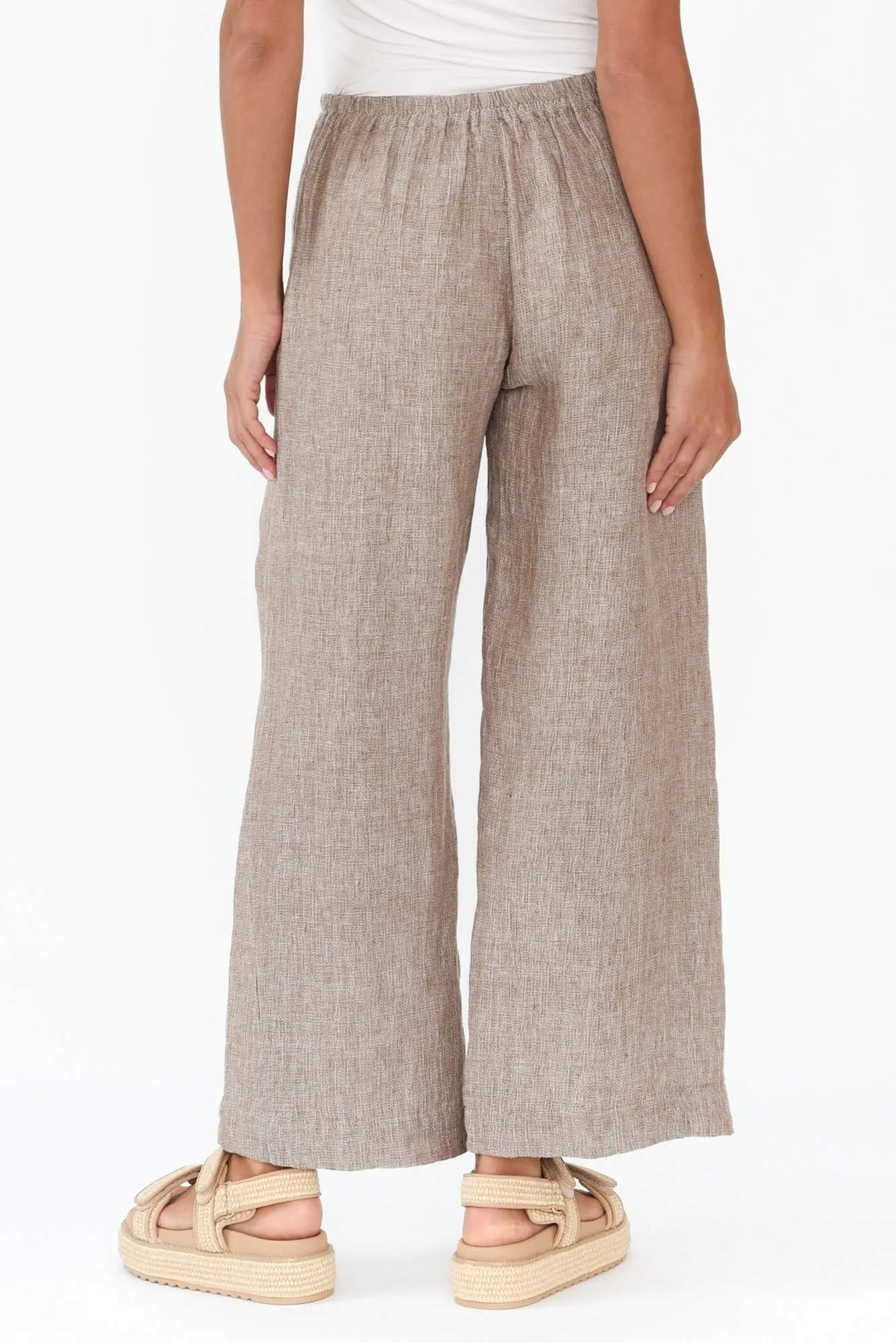 Xandra Taupe Linen Pocket Pants sold by Blue Bungalow product image thumbnail 5