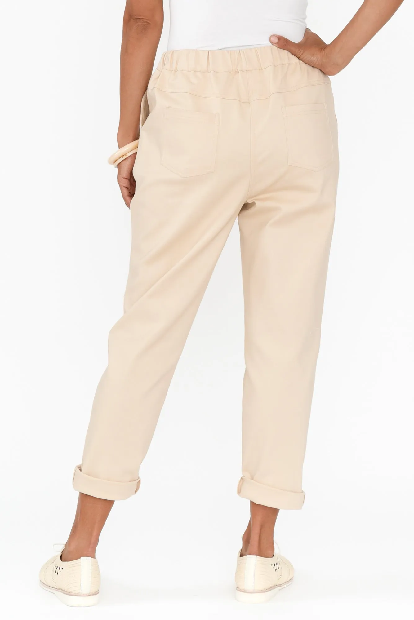 Kenzie Cream Drawstring Pants sold by Blue Bungalow product image thumbnail 5