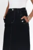 Astra Dark Blue Denim Midi Skirt sold by Blue Bungalow
