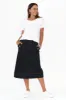 Astra Dark Blue Denim Midi Skirt sold by Blue Bungalow