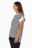 Willa Navy Stripe Cotton Tee sold by Blue Bungalow