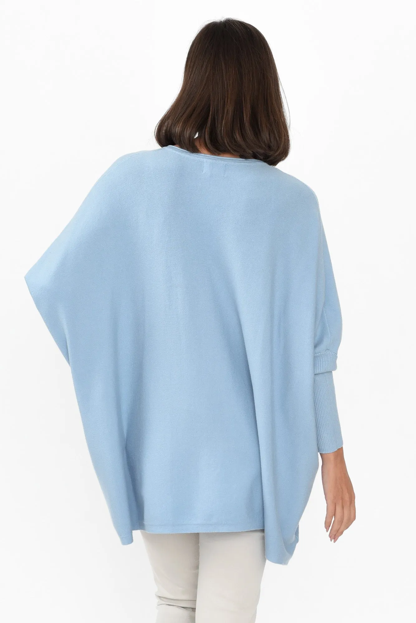 Nastia Blue Wool Blend Jumper sold by Blue Bungalow product image thumbnail 4