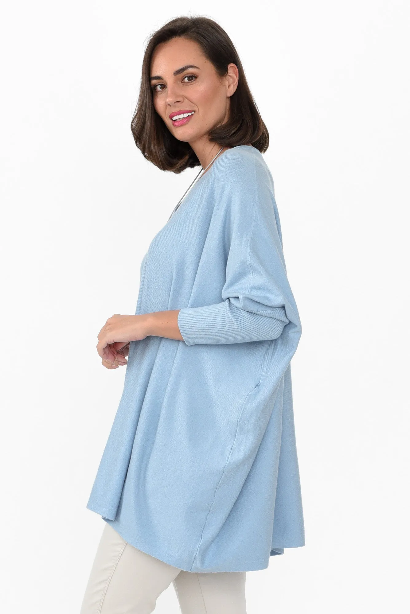 Nastia Blue Wool Blend Jumper sold by Blue Bungalow product image thumbnail 3