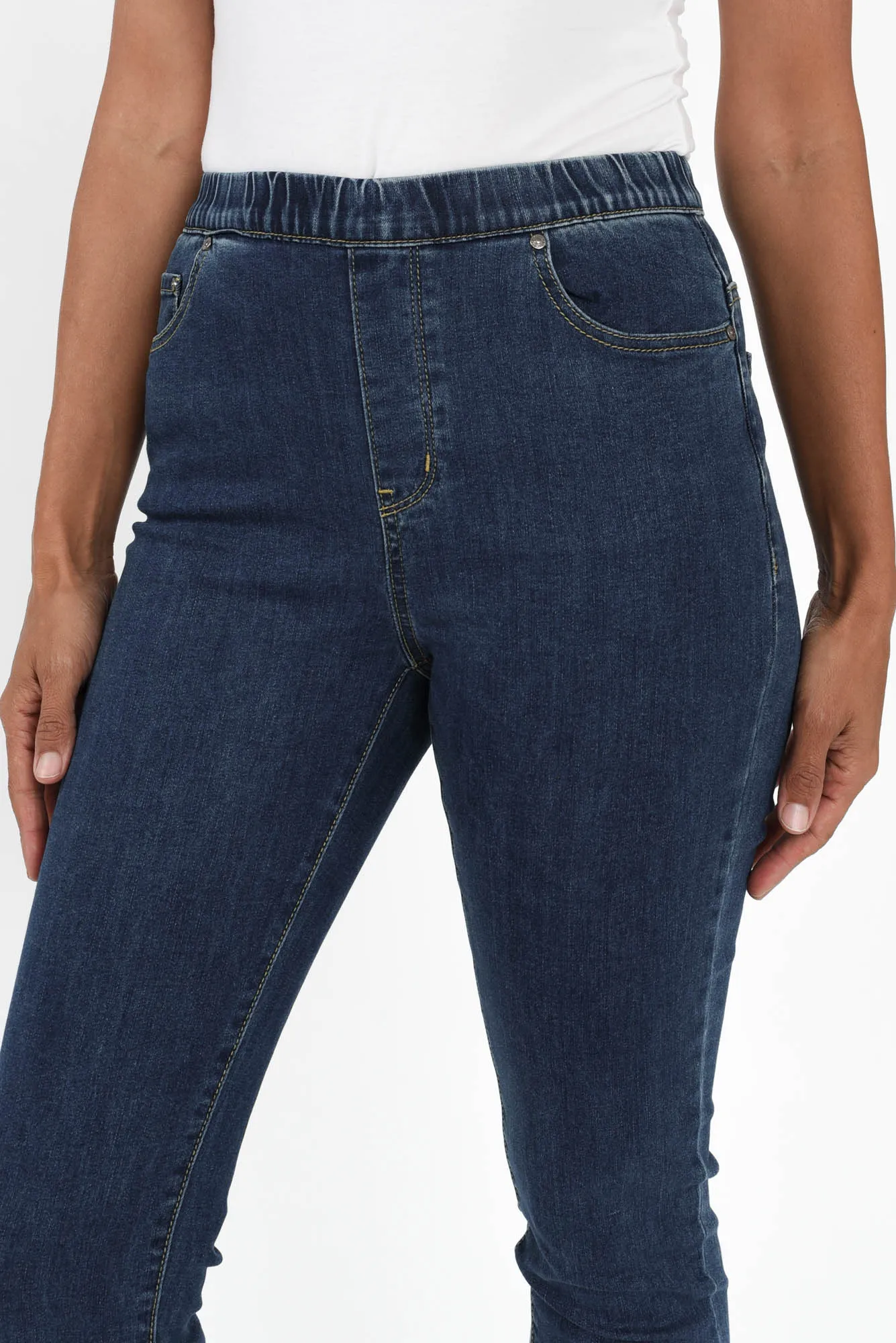 Zadie Dark Denim Stretch Jeans sold by Blue Bungalow product image thumbnail 3
