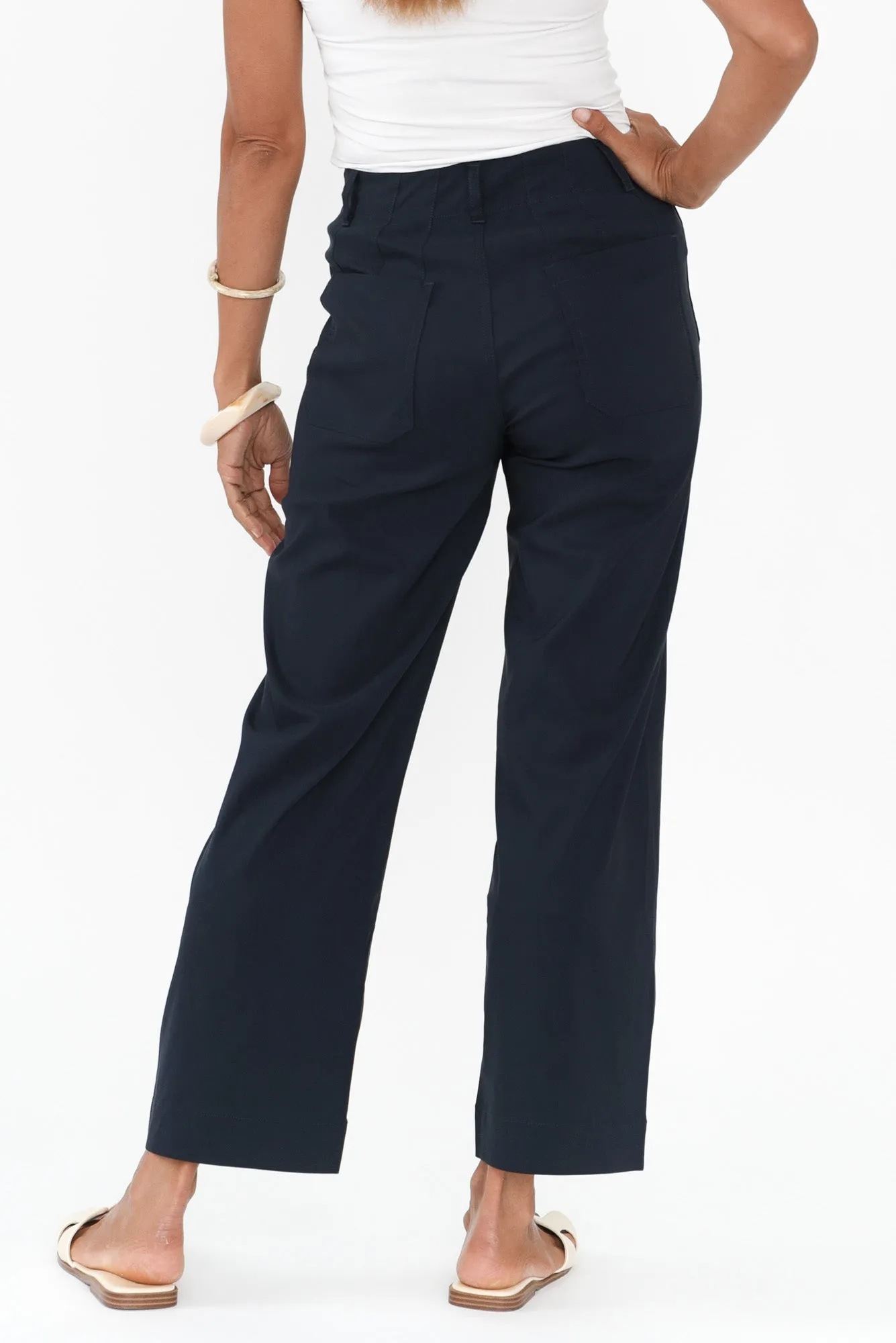 Marine Navy Wide Leg Pants sold by Blue Bungalow product image thumbnail 5