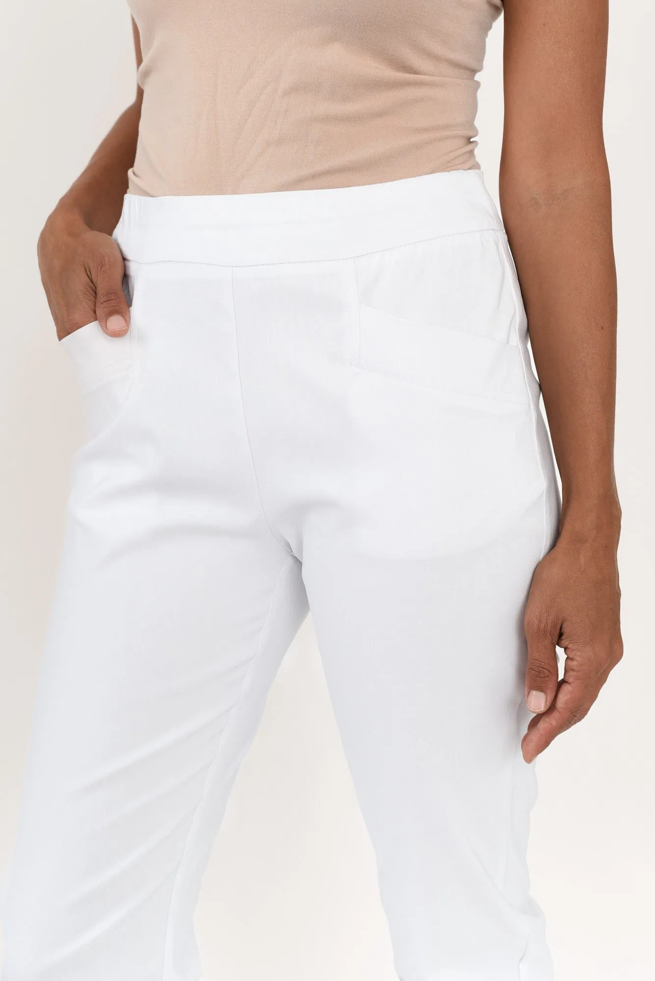 Harbour White Stretch Pants sold by Blue Bungalow product image thumbnail 3
