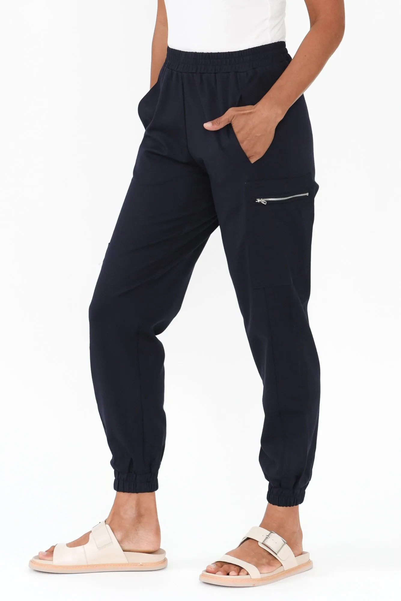 Tracey Navy Zip Pocket Jogger sold by Blue Bungalow product image thumbnail 4