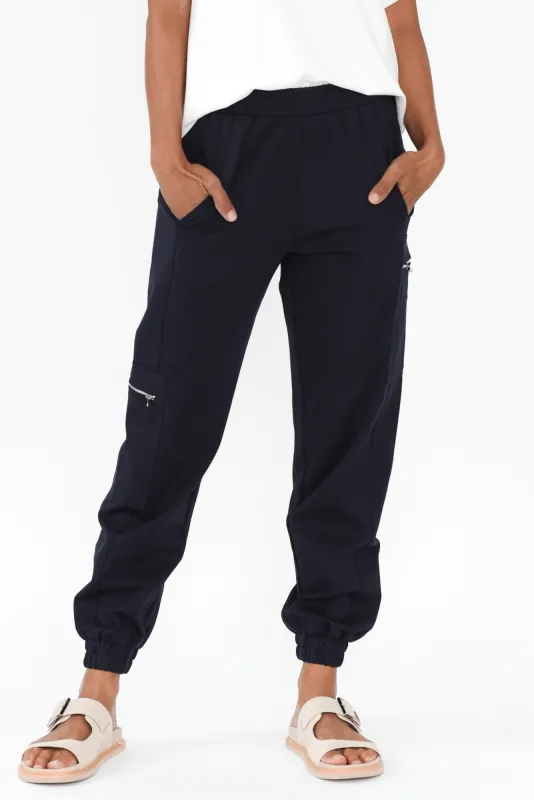 Tracey Navy Zip Pocket Jogger sold by Blue Bungalow