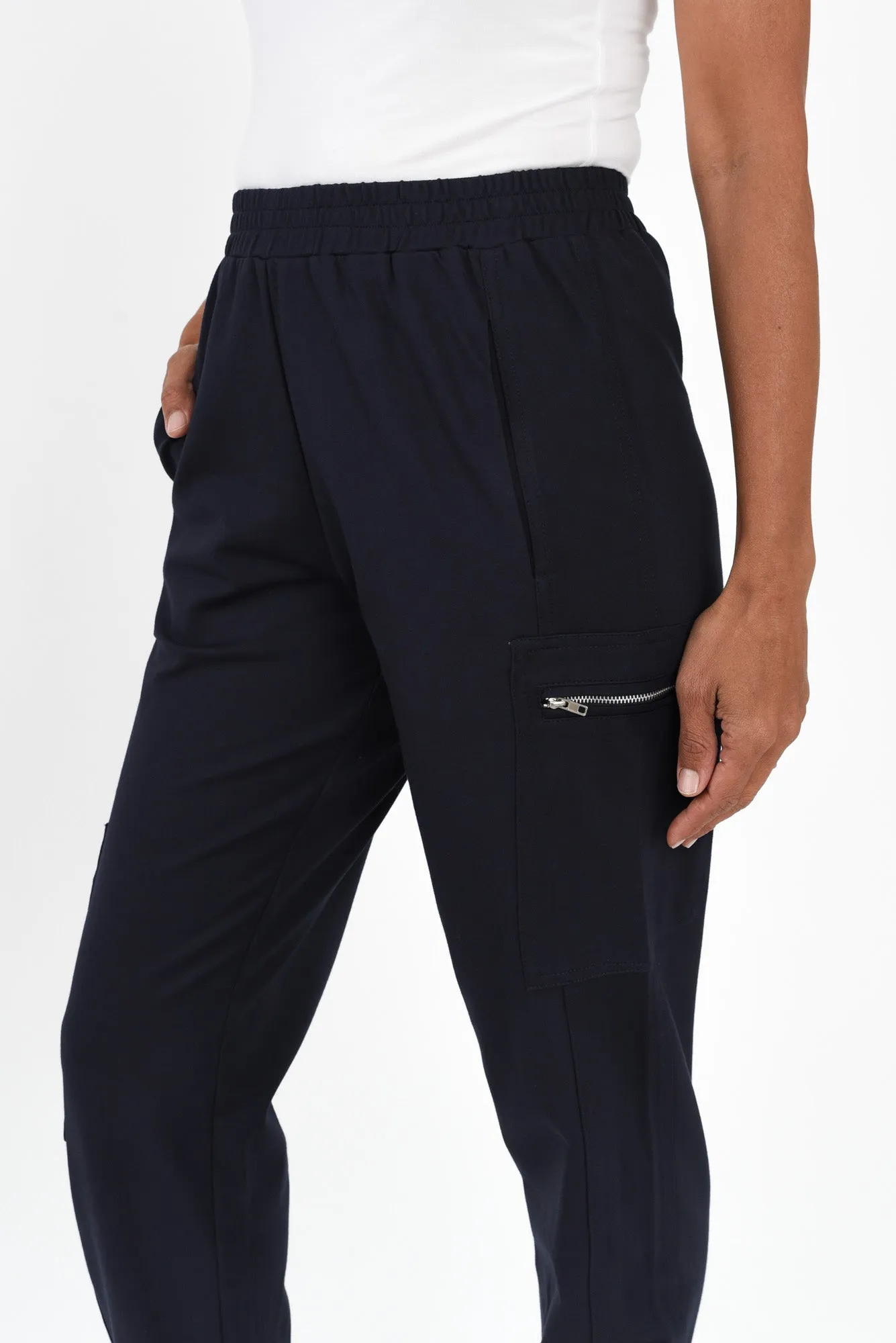 Tracey Navy Zip Pocket Jogger sold by Blue Bungalow product image thumbnail 3
