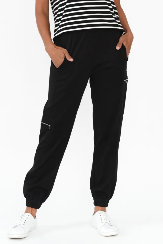 Tracey Black Zip Pocket Jogger sold by Blue Bungalow