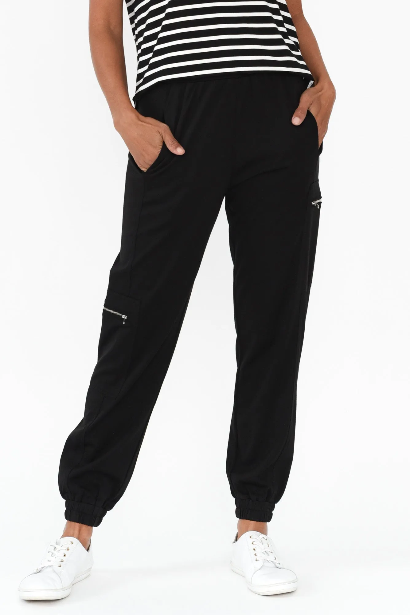 Tracey Black Zip Pocket Jogger sold by Blue Bungalow