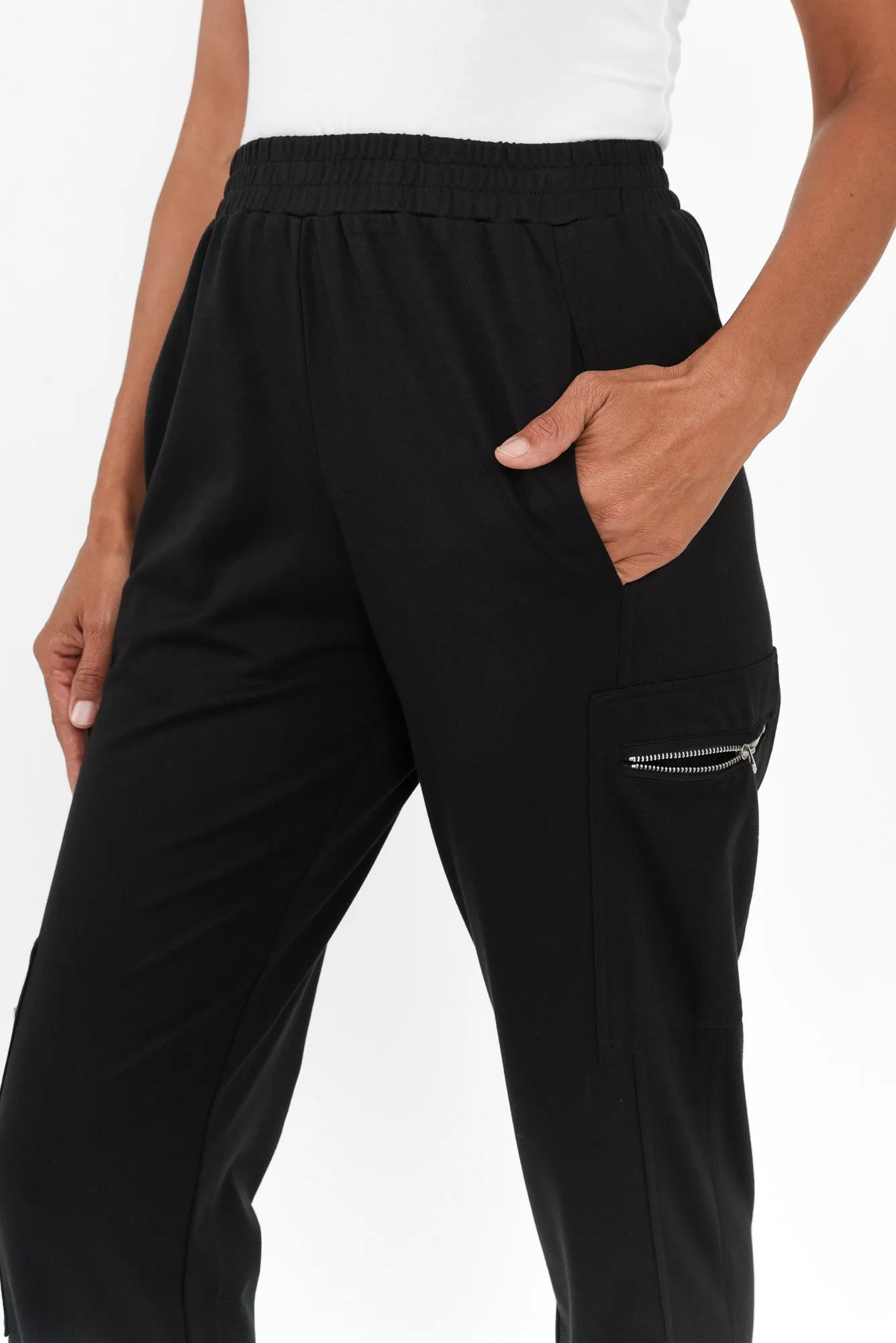 Tracey Black Zip Pocket Jogger sold by Blue Bungalow product image thumbnail 3