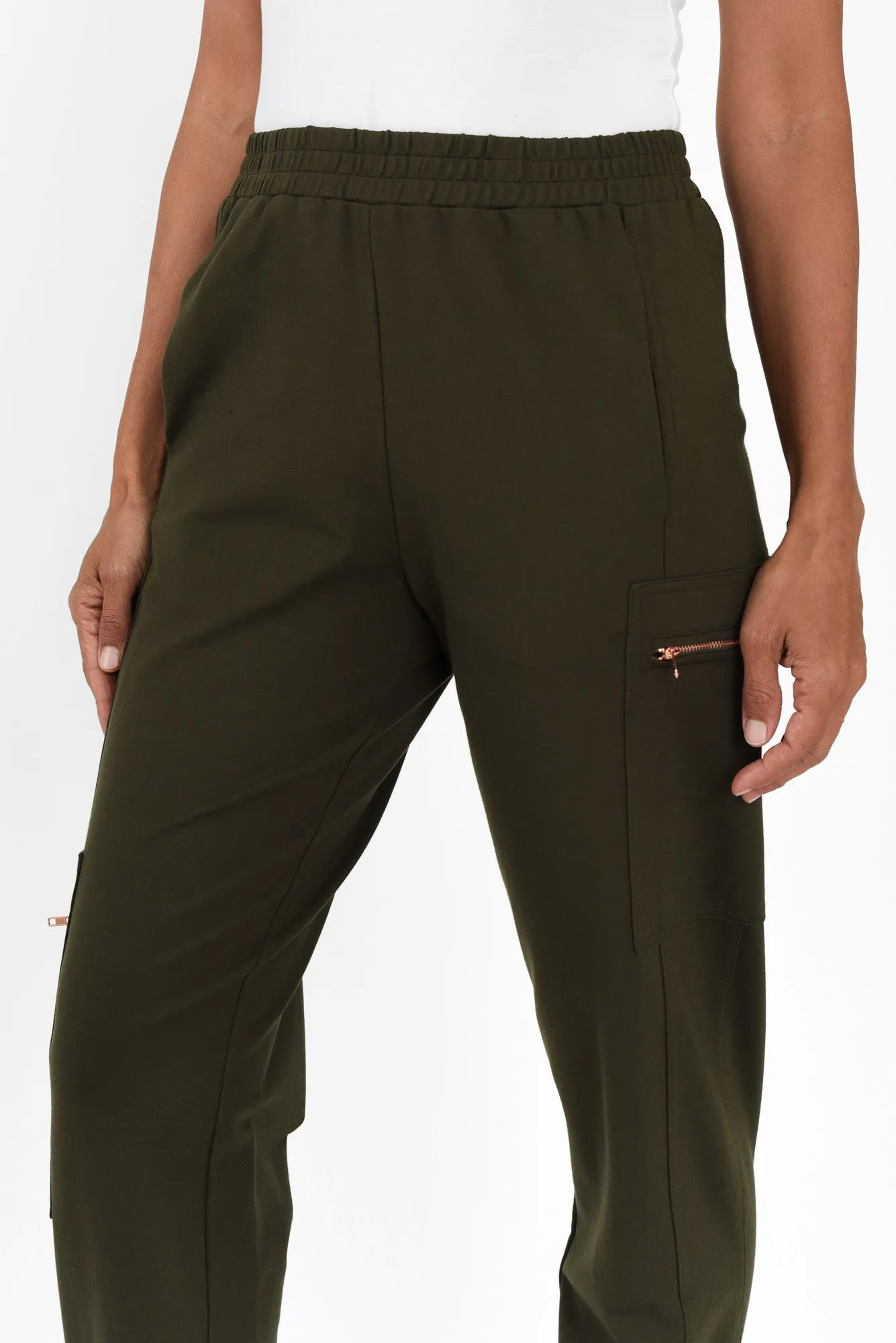 Tracey Khaki Zip Pocket Jogger sold by Blue Bungalow product image thumbnail 3
