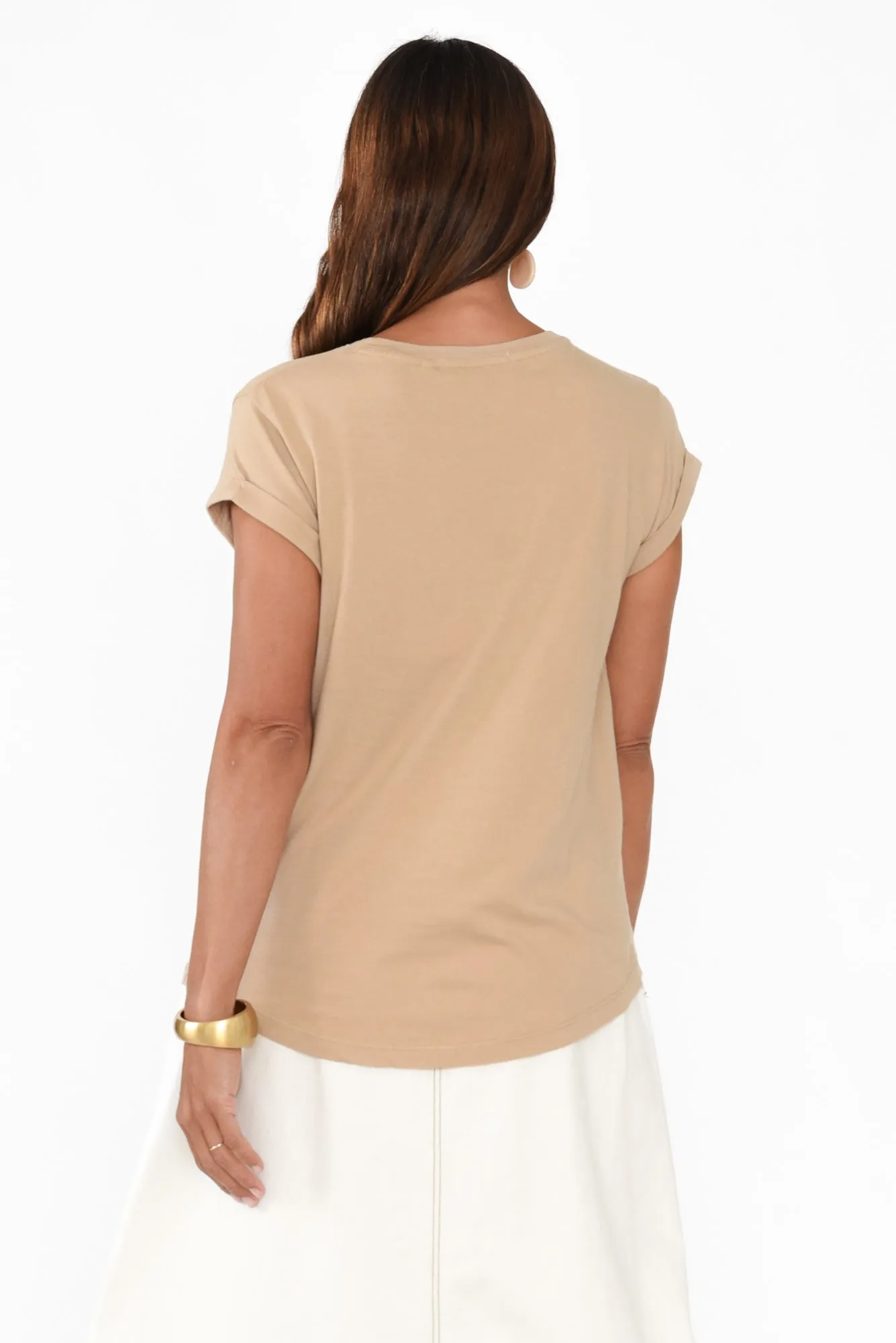 Manly Oat Cotton Tee sold by Blue Bungalow product image thumbnail 4