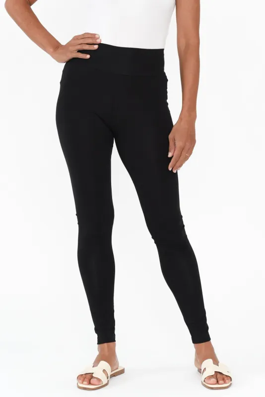 Black Bamboo Stretch Leggings sold by Blue Bungalow