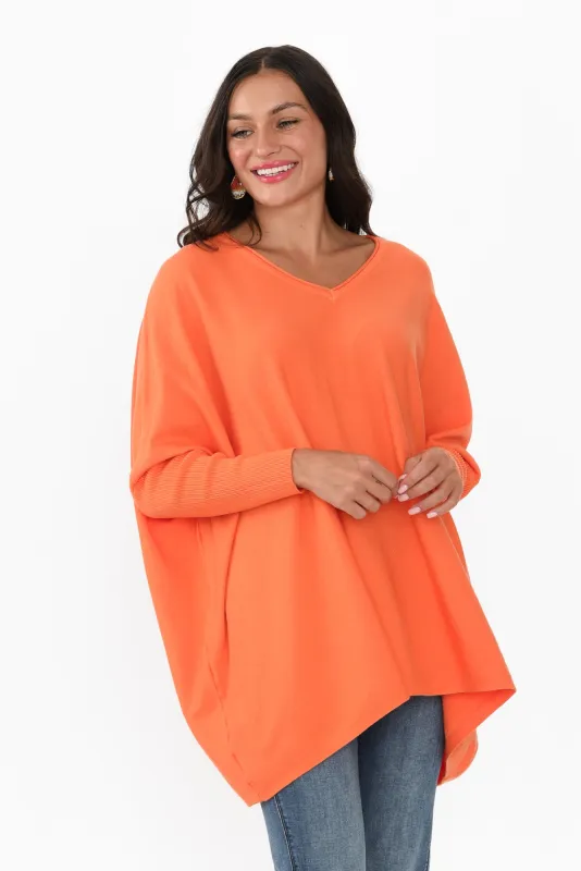 Nastia Orange Wool Blend Jumper sold by Blue Bungalow