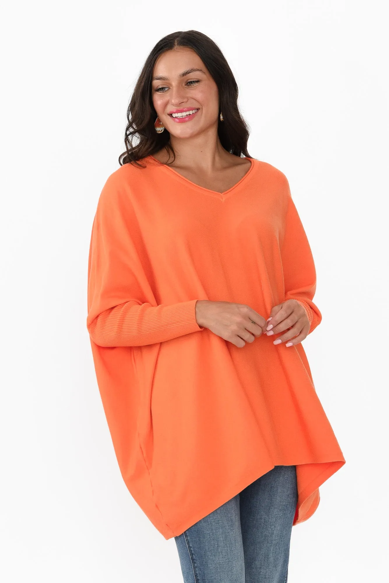 Nastia Orange Wool Blend Jumper sold by Blue Bungalow