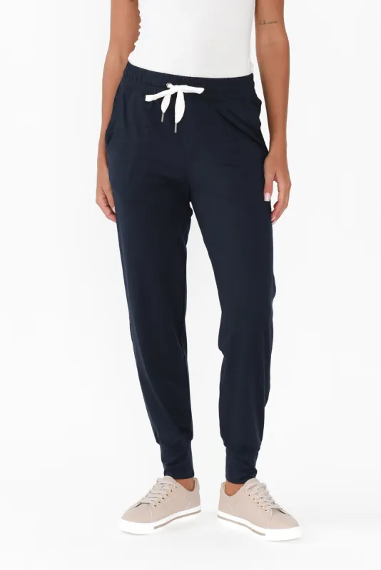 Freedom Navy Drawstring Sweatpants sold by Blue Bungalow