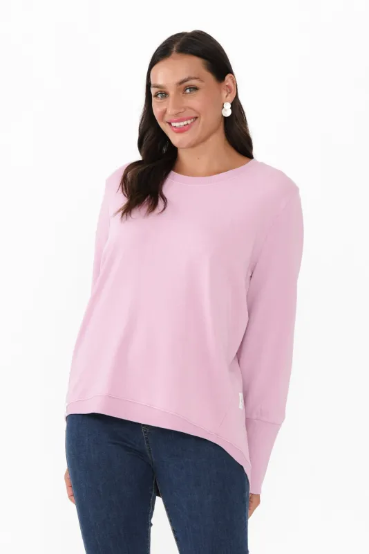 Divine Pink Cotton Crew Sweatshirt sold by Blue Bungalow