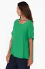 Nettie Green Cotton Blend Button Top sold by Blue Bungalow