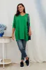 Piper Green V Neck Knit Jumper sold by Blue Bungalow