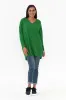 Piper Green V Neck Knit Jumper sold by Blue Bungalow