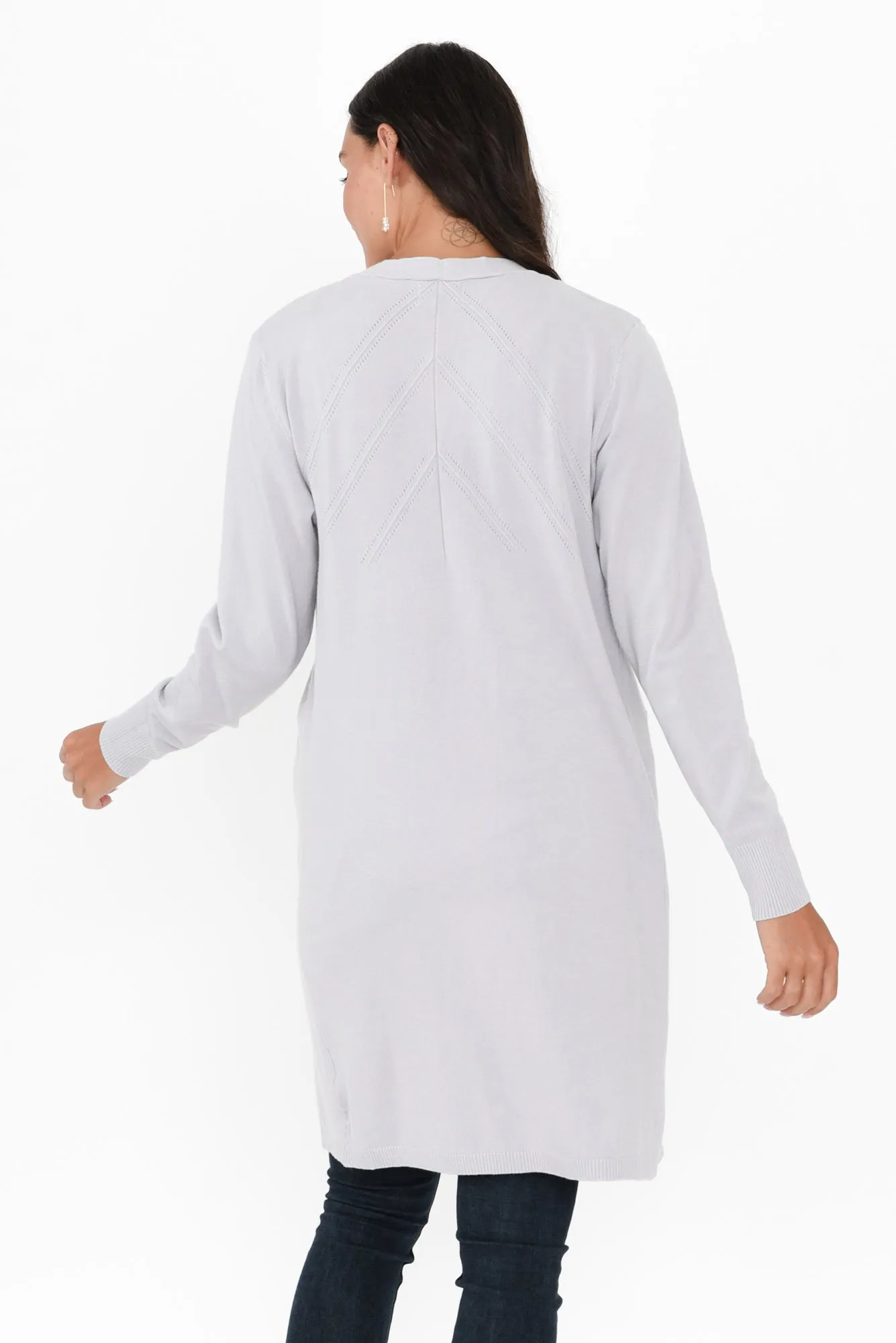 Issa Lilac Knit Pocket Cardigan sold by Blue Bungalow product image thumbnail 4