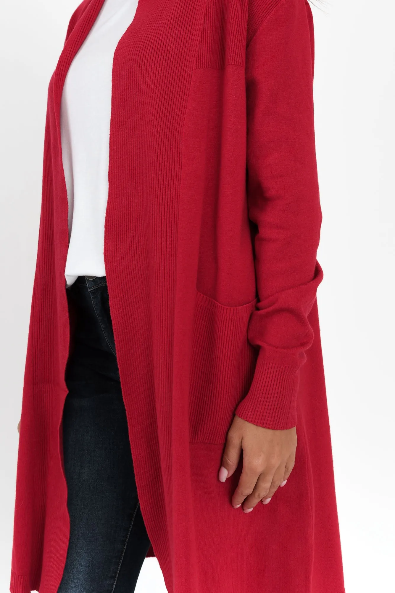 Kindred Red Pocket Cardigan sold by Blue Bungalow product image thumbnail 5