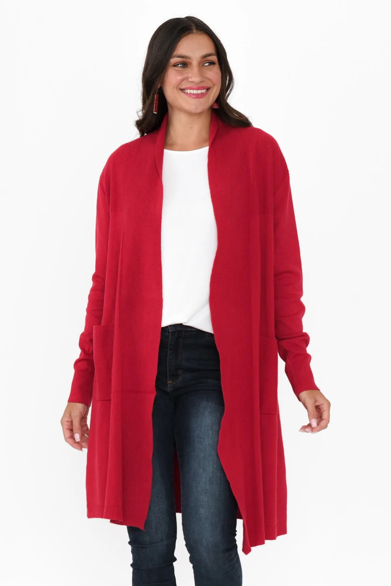 Kindred Red Pocket Cardigan sold by Blue Bungalow