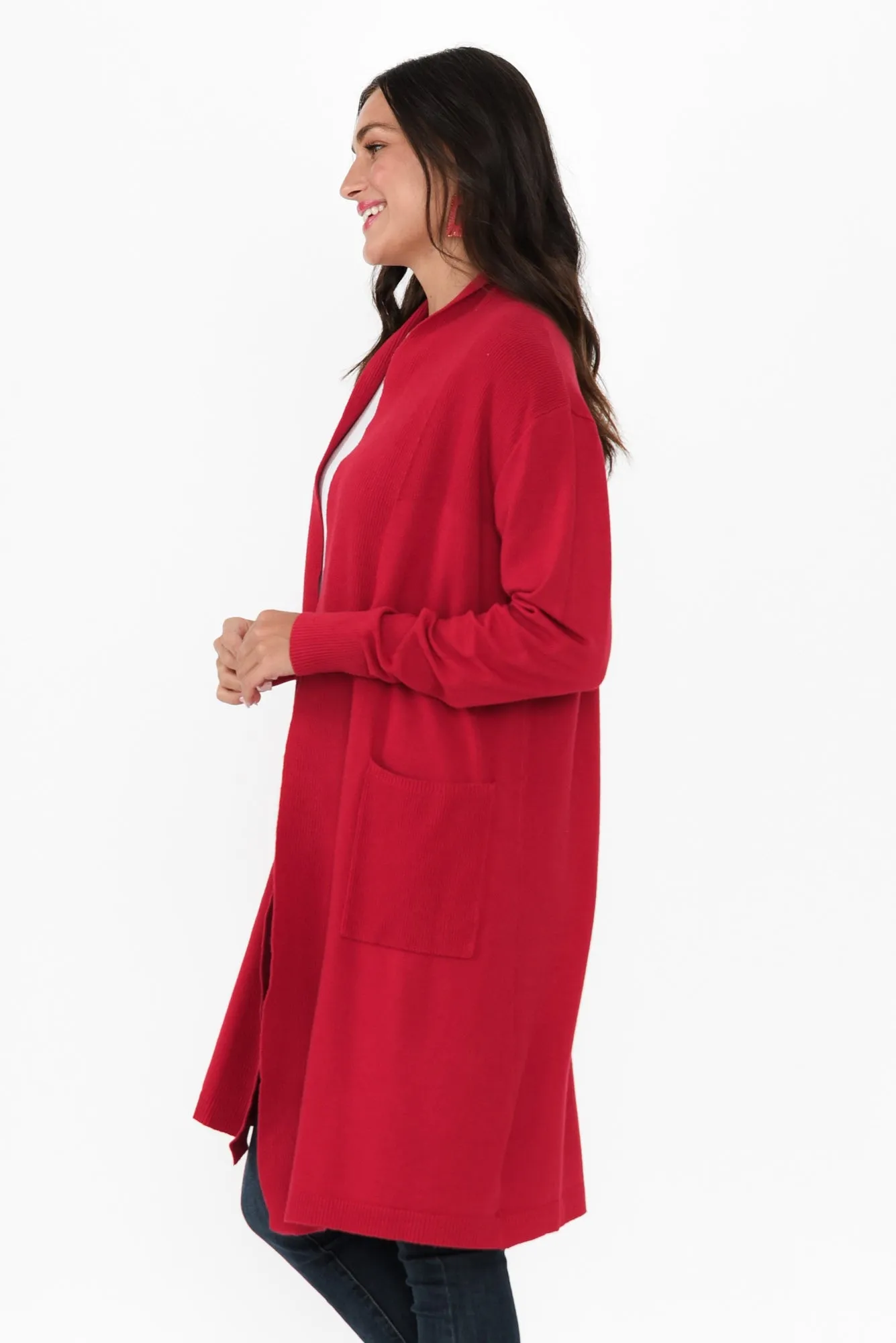 Kindred Red Pocket Cardigan sold by Blue Bungalow product image thumbnail 3