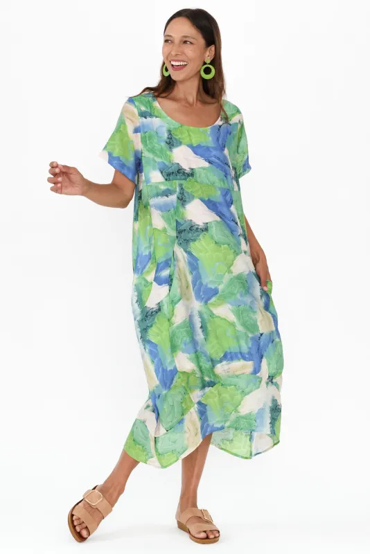 Connie Green Abstract Pocket Dress sold by Blue Bungalow