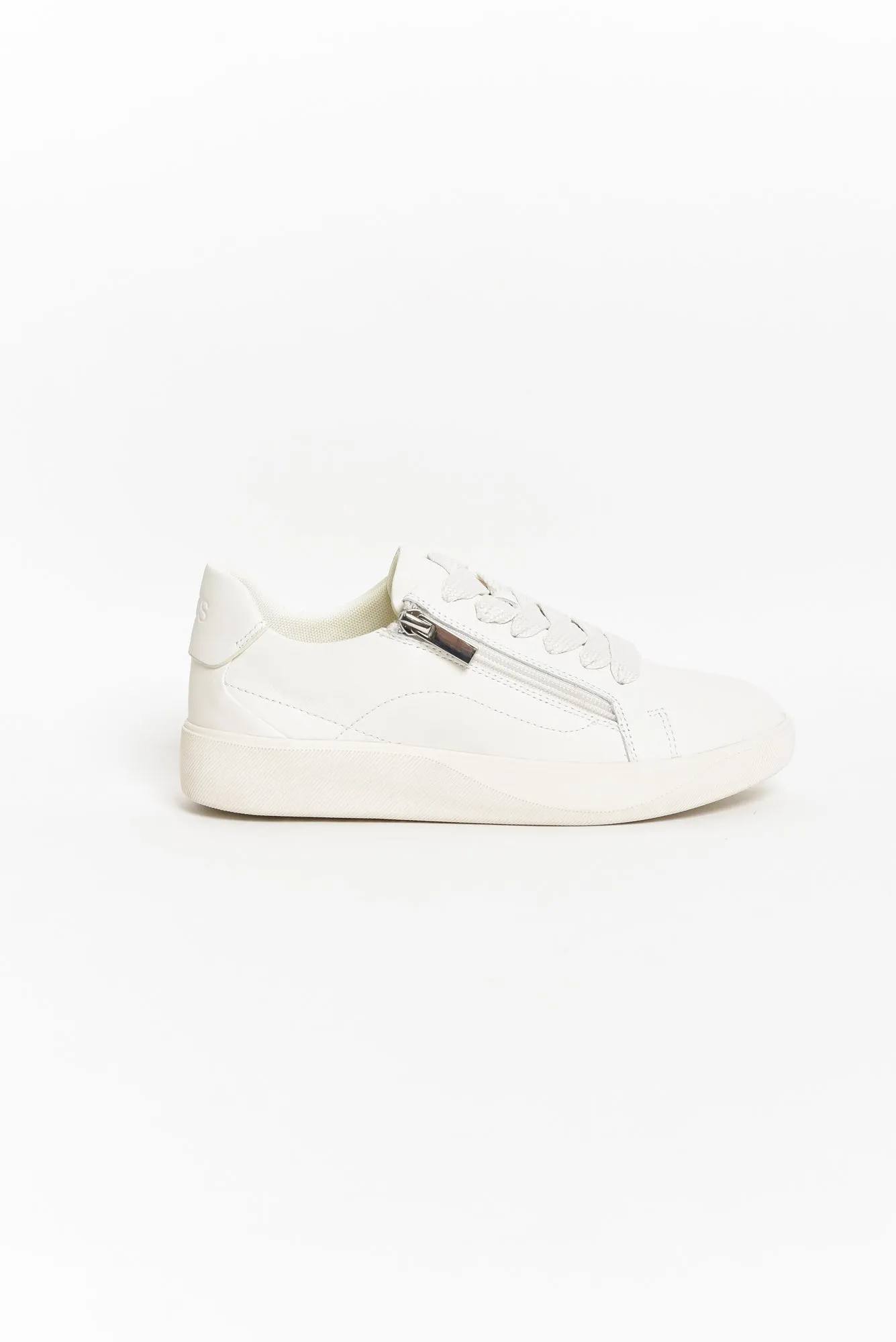 Noemi White Leather Zip Sneaker sold by Blue Bungalow product image thumbnail 4