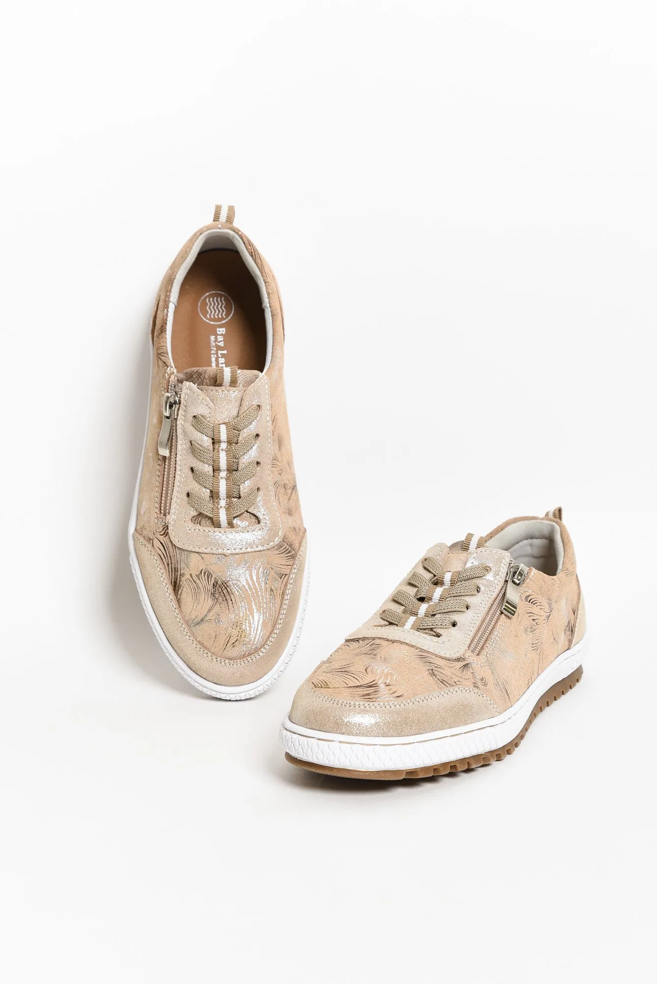 Glamper Blush Abstract Leather Sneaker sold by Blue Bungalow