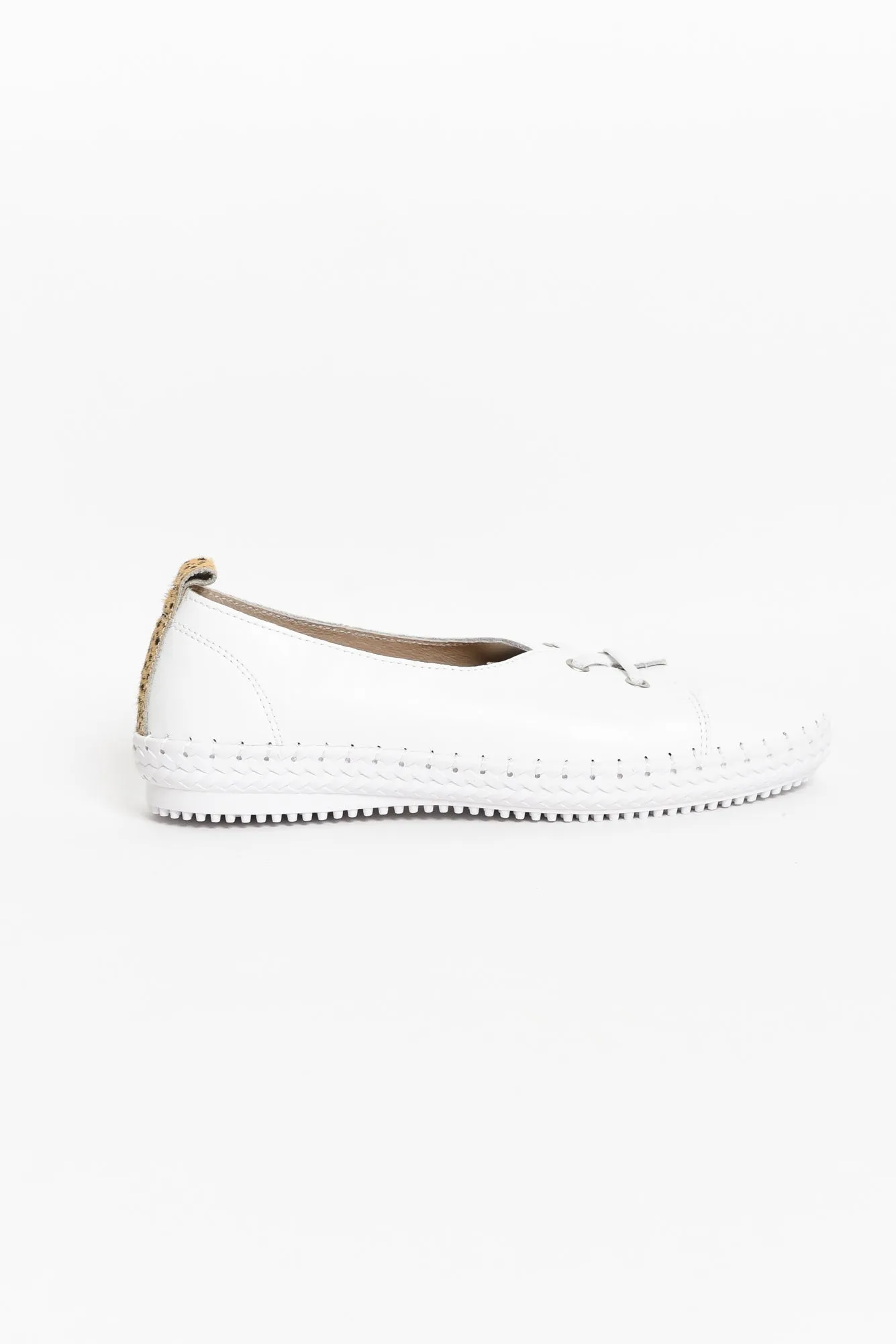 Shine White Cheetah Leather Loafer sold by Blue Bungalow product image thumbnail 5